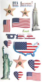 Sticker 3D USA